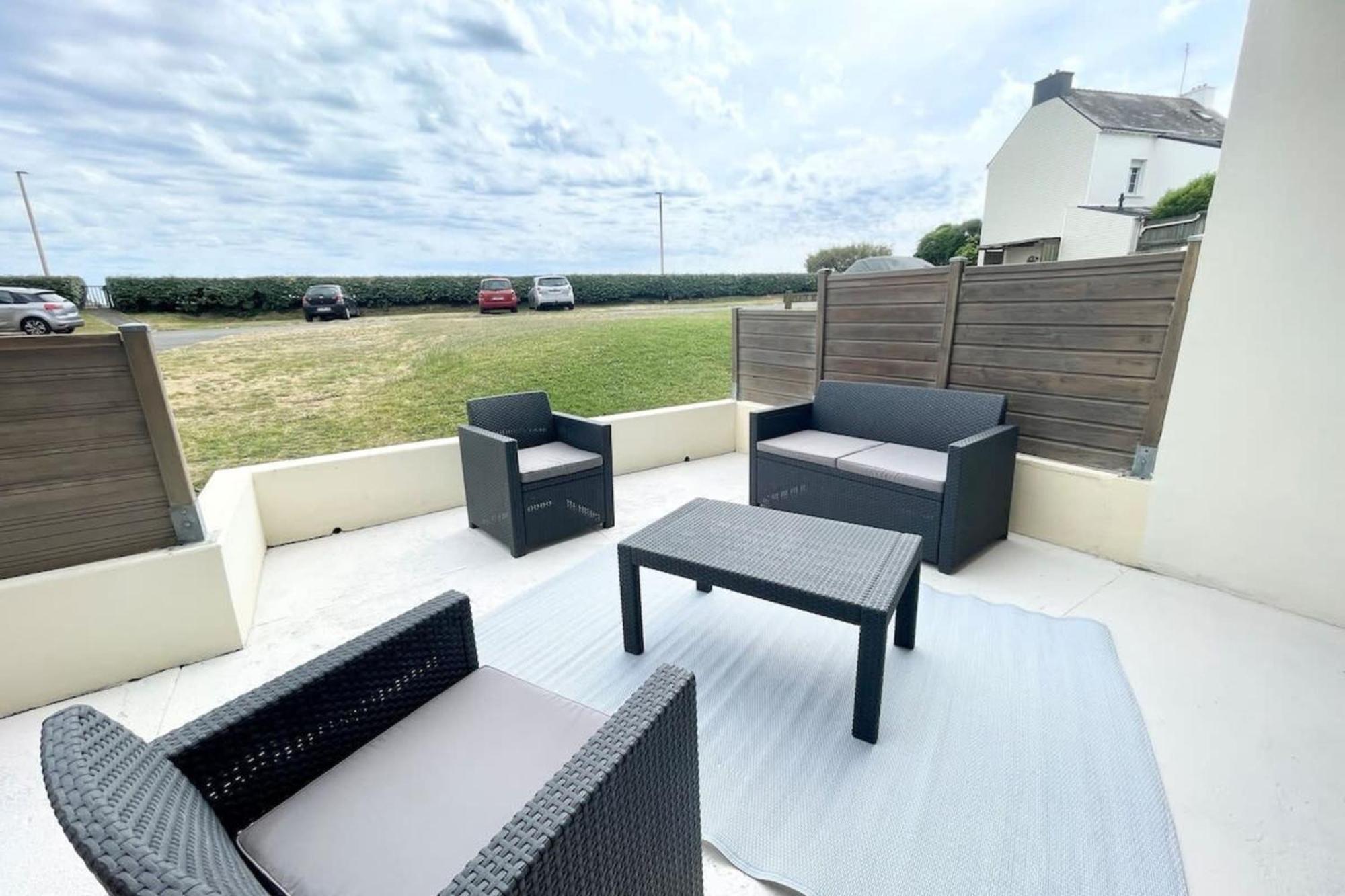 T3 Neuf Archi Cocooning Terrasse Face A La Mer Ploemeur Exterior foto